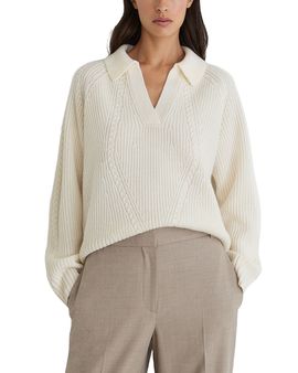 Reiss Reiss Lindy Collared Wool & Cashmere Sweater