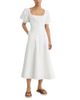 Reiss Reiss Linen Puff Sleeve Midi Dress - 1
