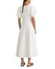 Reiss Reiss Linen Puff Sleeve Midi Dress - 4