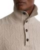 Reiss Reiss Littleton Wool Half Button Diagonal Stitch Sweater - 4