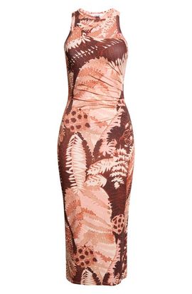 Reiss Reiss Lola Print Sleeveless Mesh Midi Dress
