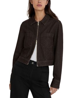 Reiss Reiss Lotta Cotton Cropped Denim Jacket