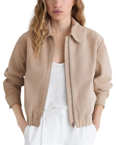 Reiss Reiss Lottie Suede Bomber Jacket