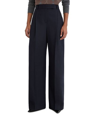 Reiss Reiss Luna Wool Blend Pleated Wide Leg Pants