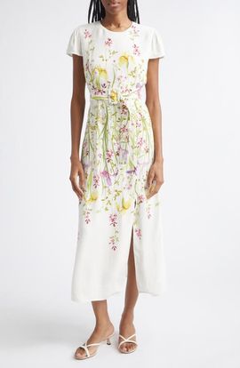 Reiss Reiss Lyra Floral Print Crepe Maxi Dress