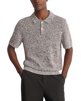 Reiss Reiss Marco Marl Knit Short Sleeve Sweater Polo