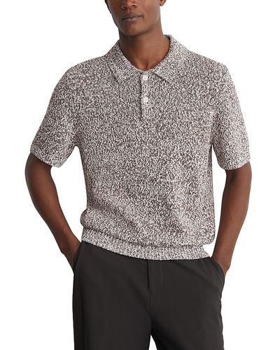 Reiss Reiss Marco Marl Knit Short Sleeve Sweater Polo