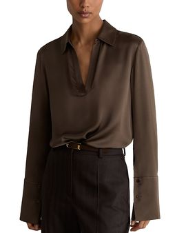 Reiss Reiss Marina Silk V Neck Top