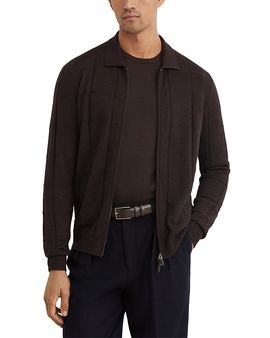 Reiss Reiss Martindale Wool Long Sleeve Zip Cardigan