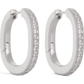 Reiss Reiss Mia Modern Cubic Zirconia Hoop Earrings