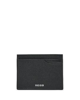 Reiss Reiss Micro Grain Leather Logo Wallet