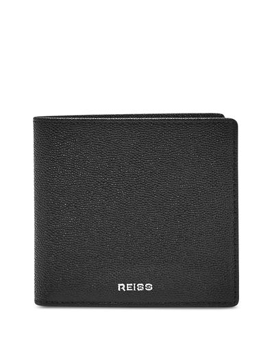 Reiss Reiss Micro Grain Leather Logo Wallet