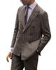 Reiss Reiss Miramare Peak Lapel Pinstripe Double Breasted Linen Cotton Blazer - 3