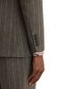 Reiss Reiss Miramare Peak Lapel Pinstripe Double Breasted Linen Cotton Blazer - 6