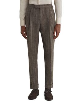 Reiss Reiss Miramare Side Tab Linen & Cotton Blend Trousers