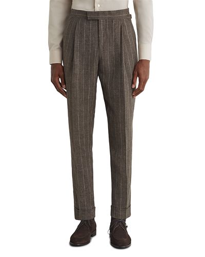 Reiss Reiss Miramare Side Tab Linen & Cotton Blend Trousers