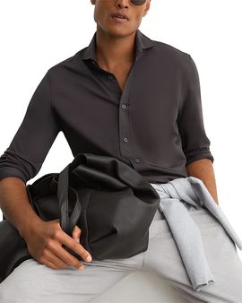 Reiss Reiss Monaco Stretch Jersey Slim Fit Shirt
