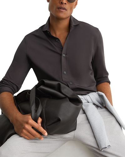 Reiss Reiss Monaco Stretch Jersey Slim Fit Shirt