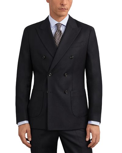 Reiss Reiss Muse Wool Tailored Fit Double Breasted Flannel Blazer