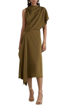 Reiss Reiss Naomi One-Shoulder Drape Midi Dress