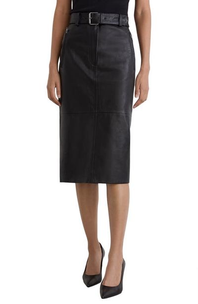 Reiss Reiss Neriah Leather Midi Skirt