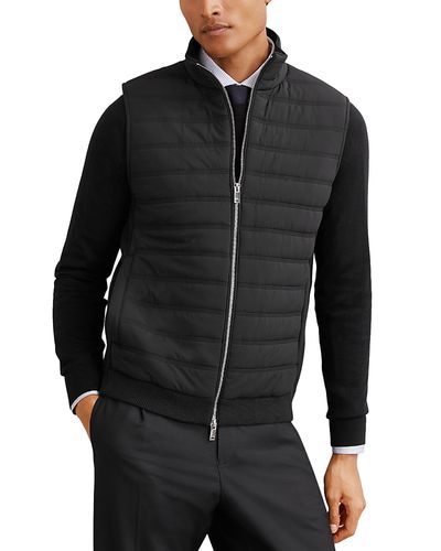 Reiss Reiss Newford Stand Collar Quilted Zip Gilet