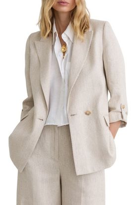 Reiss Reiss Nolah Double-Breasted Blazer