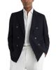 Reiss Reiss Osteria Tailored Fit Double Breasted Peak Herringbone Blazer - 1