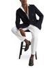 Reiss Reiss Osteria Tailored Fit Double Breasted Peak Herringbone Blazer - 3
