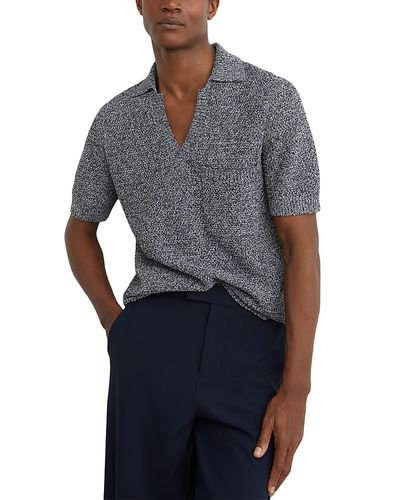 Reiss Reiss Owen Open Collar Speck Polo Shirt
