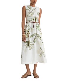 Reiss Reiss Palma Linen Midi Dress