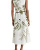 Reiss Reiss Palma Palm Print Linen Midi Dress - 2