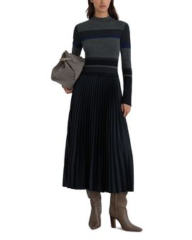 Reiss Reiss Petite Carla Mixed Media Midi Dress