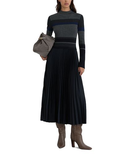 Reiss Reiss Petite Carla Mixed Media Midi Dress
