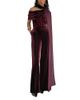Reiss Reiss Petite Carrie Stretch Velvet One Shoulder Jumpsuit - 1