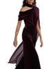 Reiss Reiss Petite Carrie Stretch Velvet One Shoulder Jumpsuit - 3