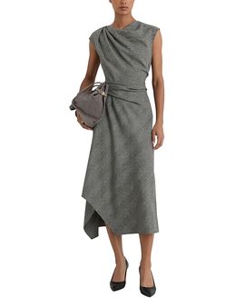 Reiss Reiss Petite Clara Asymmetric Draped Midi Dress