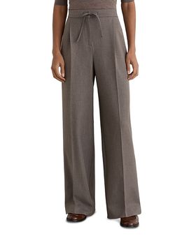 Reiss Reiss Petite Elowen Drawstring Waist Wide Leg Trousers