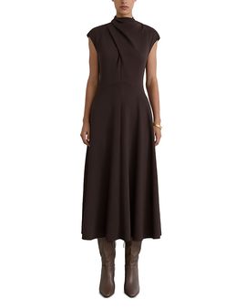 Reiss Reiss Petite High Neck Midi Dress