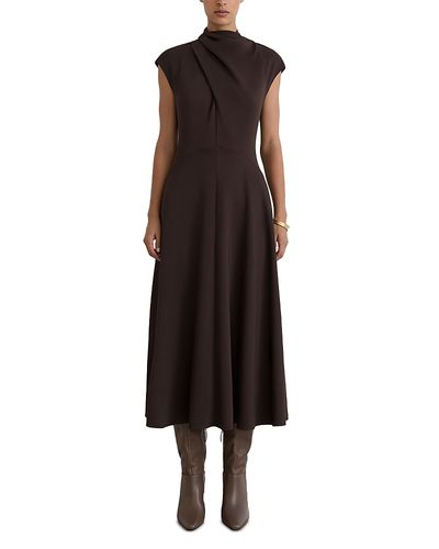 Reiss Reiss Petite High Neck Midi Dress