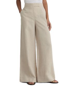 Reiss Reiss Petite Linen Kit Wide Leg Pants