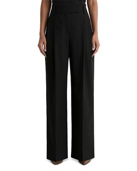 Reiss Reiss Petite Luna Pleated Wide Leg Pants