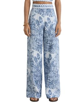 Reiss Reiss Petite Mila Printed Linen Pants