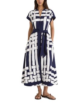 Reiss Reiss Petite Samira Scarf Printed Midi Dress