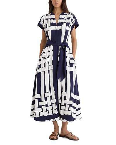 Reiss Reiss Petite Samira Scarf Printed Midi Dress
