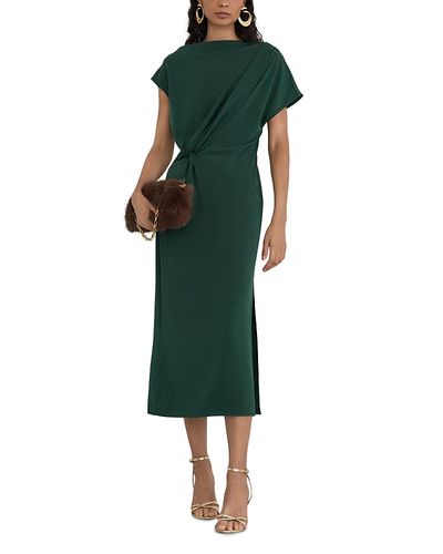 Reiss Reiss Petites Beth Draped Side Slit Midi Dress