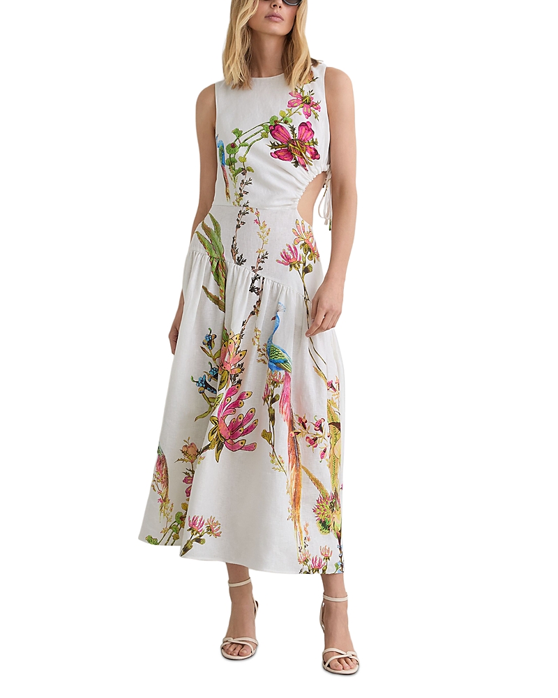 Reiss Reiss Petites Bianca Linen Cutout Dress