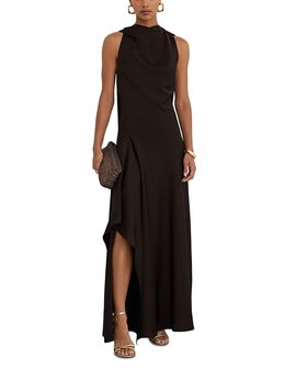 Reiss Reiss Petites Sabine Satin Cape Maxi Dress