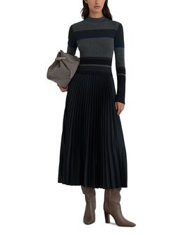 Reiss Reiss Petites Wool Blend Stripe Midi Dress
