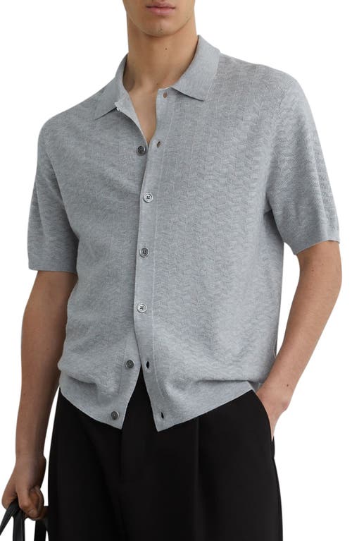 Reiss Reiss Phoenix Chevron Knit Wool Full Button Cardigan